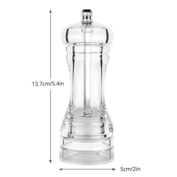Pepper Grinder Acrylic Pepper Grinder Mill Salt and Pepper Shaker Salt Grinder Pepper Mill Adjustable Coarseness Kitchen Tool