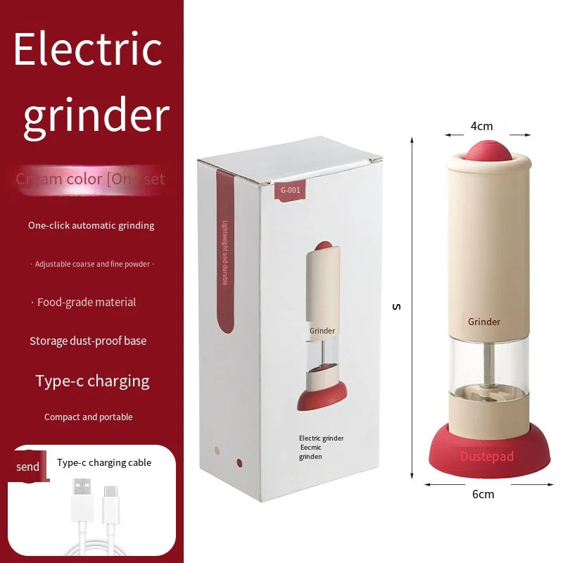 Electric Pepper Grinder for Kitchen Household Use Freshly Ground Sea Salt And Black Grain Sichuan Pepper Powder Maker