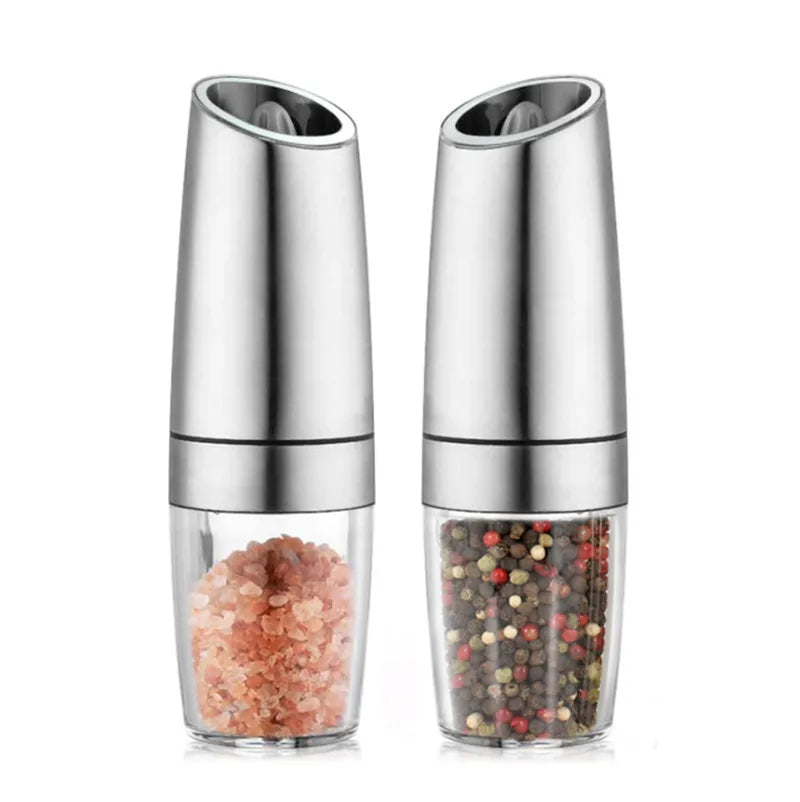 Electric Salt Pepper Mill Sets Stainless Steel Spice Pepper Grinder Kitchen Salt and Spice Adjustable Coarseness Pepper Grinder