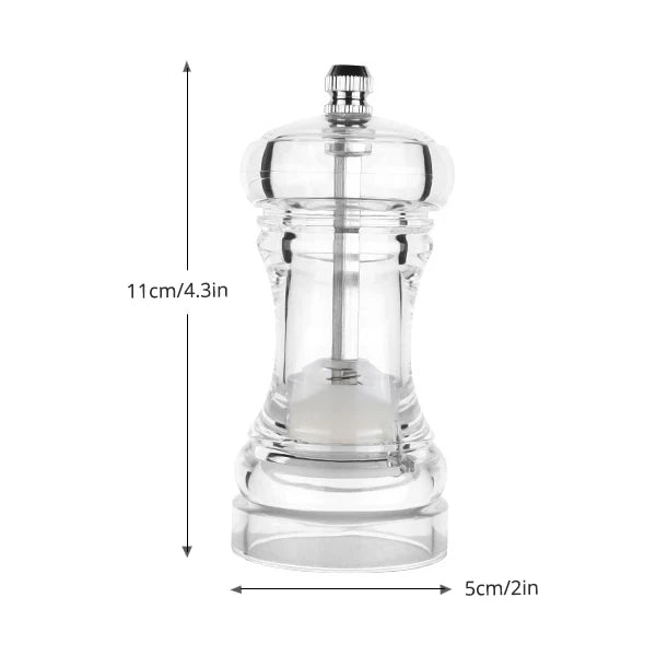 Pepper Grinder Acrylic Pepper Grinder Mill Salt and Pepper Shaker Salt Grinder Pepper Mill Adjustable Coarseness Kitchen Tool