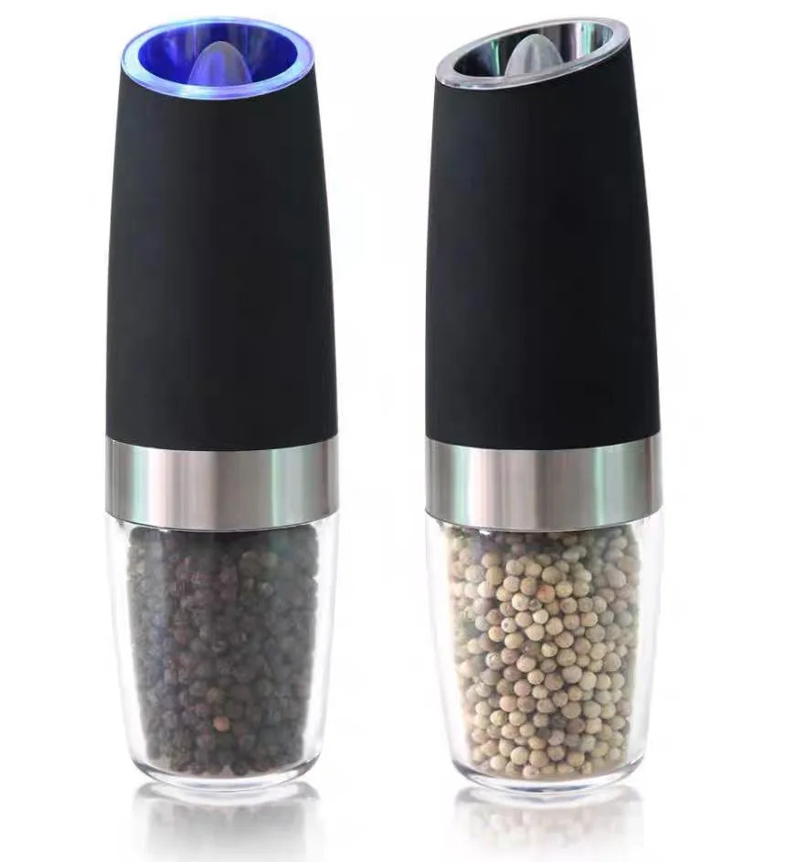 Electric Salt Pepper Mill Sets Stainless Steel Spice Pepper Grinder Kitchen Salt and Spice Adjustable Coarseness Pepper Grinder