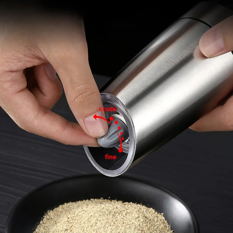Electric Salt Pepper Mill Sets Stainless Steel Spice Pepper Grinder Kitchen Salt and Spice Adjustable Coarseness Pepper Grinder