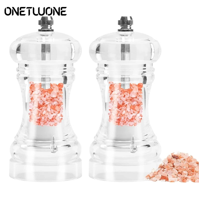Pepper Grinder Acrylic Pepper Grinder Mill Salt and Pepper Shaker Salt Grinder Pepper Mill Adjustable Coarseness Kitchen Tool
