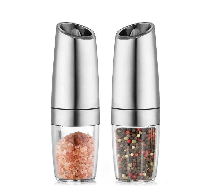 Electric Salt Pepper Mill Sets Stainless Steel Spice Pepper Grinder Kitchen Salt and Spice Adjustable Coarseness Pepper Grinder